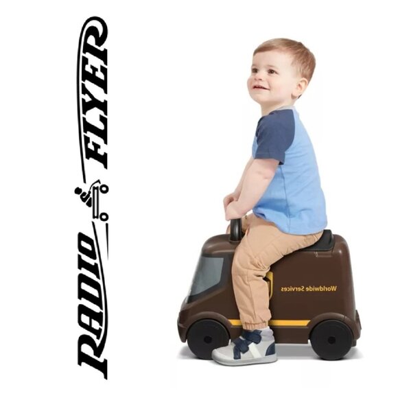 NEW Radio Flyer UPS Truck Toy Car Photoshoot Prop Photography tools props baby N - Picture 1 of 16